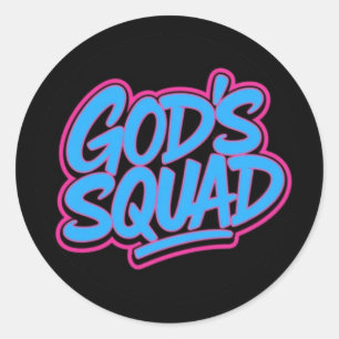 God's Squad Ronde Sticker