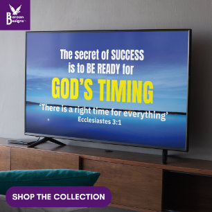 GOD'S TIMING ECCL 3v1 Christelijk Lijst Kunst voor Poster