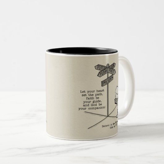 God's Uw Vennootschap Tweekleurige Koffiemok (Voorkant rechts)