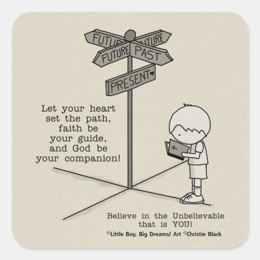 God's Uw Vennootschap Vierkante Sticker (Voorkant)