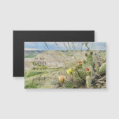 God's Way is Perfect Cactus Flower Photo Magnet (Voorkant / Achterkant)