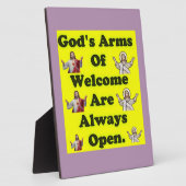 Gods welkomstwapens zijn altijd open. fotoplaat (Zijkant)