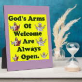 Gods welkomstwapens zijn altijd open. fotoplaat (Zijkant)