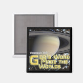 Gods woord maakte de wereld uit - Magnet Magneet (Voorkant / Achterkant)