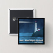 God's Word licht mijn pad - Psalm 119:105 - Button (Voorkant /achterkant)