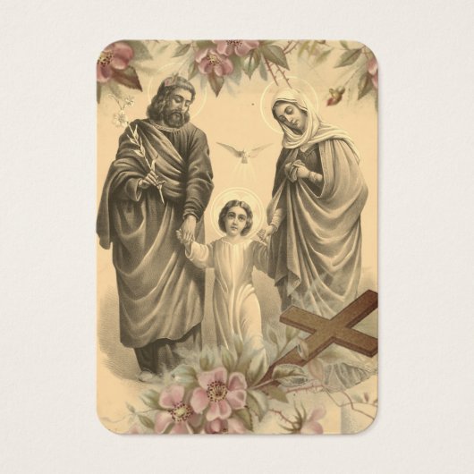 Godsdienstbare Heilige Familie Jezus Mary Funeral Visitekaartje (Voorkant)