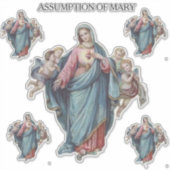 Godsdienstige Gezegende Maagd Aanname van Maria En Sticker (Voorkant)