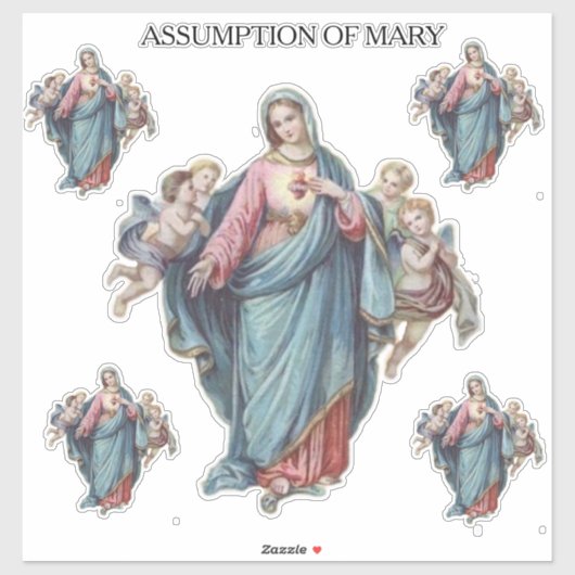 Godsdienstige Gezegende Maagd Aanname van Maria En Sticker (Vel)