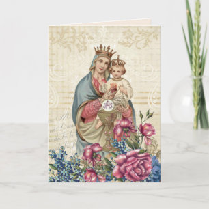 Godsdienstige Moederdag Maagdelijke Mary Jesus Kaart