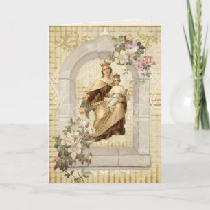 Godsdienstige Moederdag Onze Dame Mount Carmel Kaart