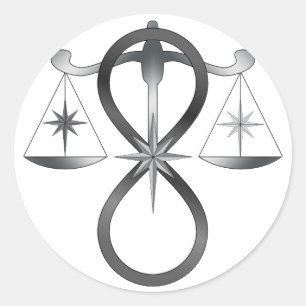 Godsdienstsymbool Pagan Monochrome Ronde Sticker