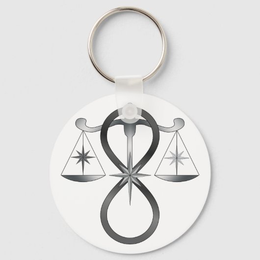 Godsdienstsymbool Pagan Monochrome Sleutelhanger (Voorkant)