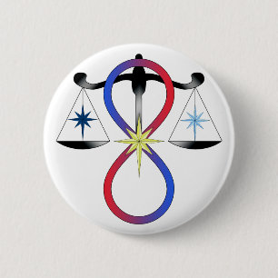 Godsdienstsymbool Pagan spiritualiteit Ronde Button 5,7 Cm