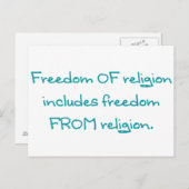 Godsdienstvrijheid Briefkaart (Voorkant / Achterkant)
