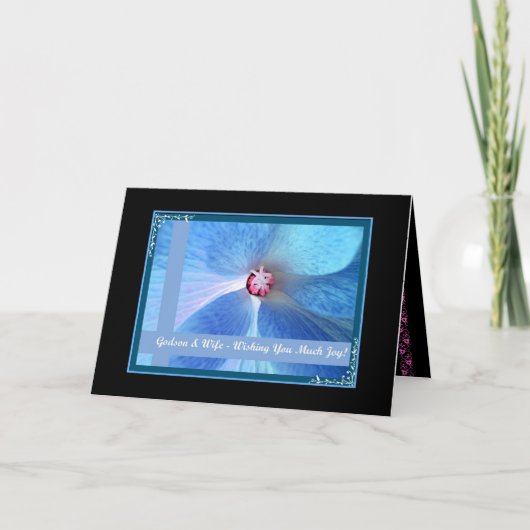 Godson bruiloft gefeliciteerd kaart (Voorkant)