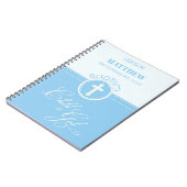 Godson Doop Blauw Kind van God Gepersonaliseerd Notitieboek (Linkerzijde)