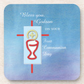 Godson, Eerste Heilige Communie, Blauw Onderzetter (Voorkant)