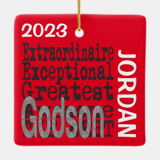 Godson Extraordinaire CUSTOM Keramisch Ornament (Achterkant)