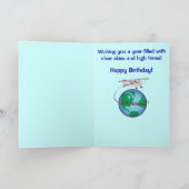 Godson Joyeux anniversaire avec carte d'avion (Intérieur)