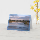 Godson, lac à l'aube Carte d'anniversaire (Fleur jaune)