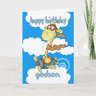 Godson Vliegtuig / Vliegtuig Giraffe Verjaardag Ka Kaart