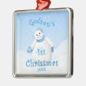 Godson's eerste kerstvakantie Snowman Ornament (Links)