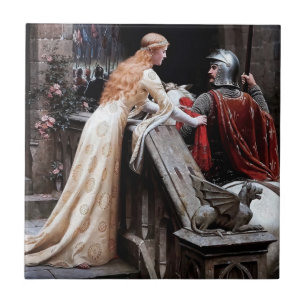 “Godspeed” Middeleeuwse Schilderij door Edmund Bla Tegeltje