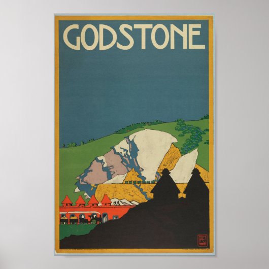 Godstone Surrey, Engeland Vintage Travel Poster (Voorkant)