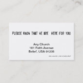 godverdomme - kerk bc visitekaartje (Achterkant)