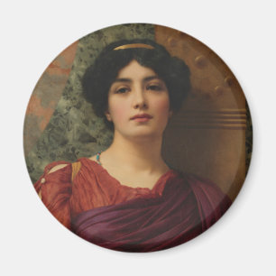 Godward Contemplation CC0627 Round Art Magnet Magneet