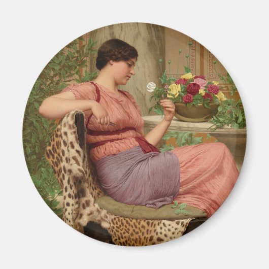 Godward L'époque du rose CC0628 Round Art Magnet (Devant)
