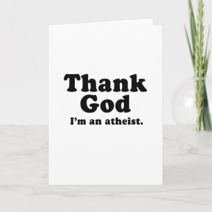 Godzijdank ben ik atheïst bedankkaart