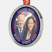 Godzijdank Biden en Harris Verkiezing 2020 Keepsak Metalen Ornament (Links)
