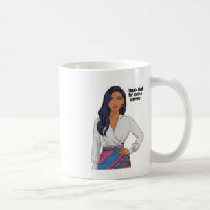 Godzijdank voor Latina vrouwen Sticker Koffiemok