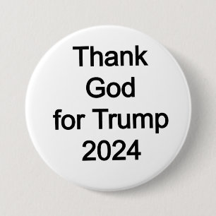 Godzijdank voor Trump 2024 Ronde Button 7,6 Cm