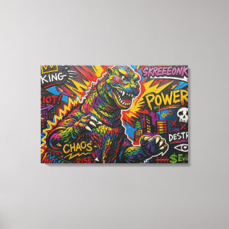 GODZILLA. 3 CANVAS AFDRUK