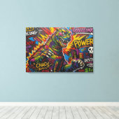 GODZILLA. 3 CANVAS AFDRUK (Insitu (Houten vloer))