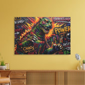 GODZILLA. CANVAS AFDRUK (Insitu (Woonkamer))