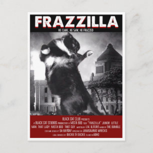 Godzilla Cat Briefkaart