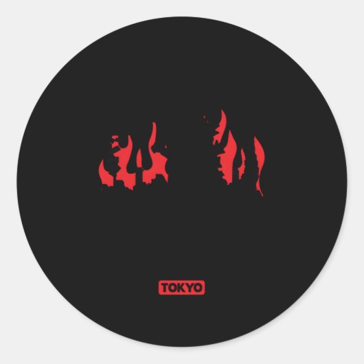 Godzilla I overleefde Godzilla Ronde Sticker (Voorkant)