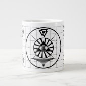 Godzilla TV Test Patroon Extra Grote Beker (Voorkant)