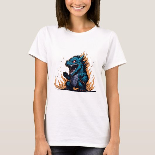Godzilla Vuren Monester Dier Godzilla T-shirt (Voorkant)