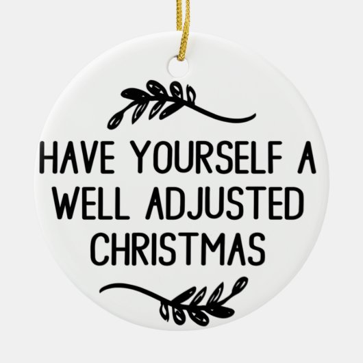 Goed aangepast kerstfeest, Ornament uit de chiropr (Voorkant)