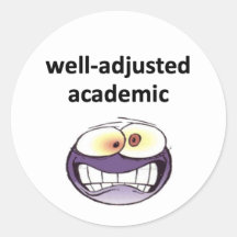 "Goed aangepaste academische" stickers