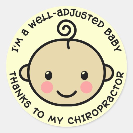 Goed aangepaste Baby chiropractie Stickers (Voorkant)