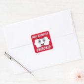 Goed aangepaste ChiroKid Happy Vertebra Chiropract Vierkante Sticker (Envelop)