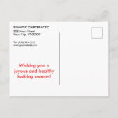 Goed aangepaste kerstchiropraktijk feestdagenkaart (Achterkant)