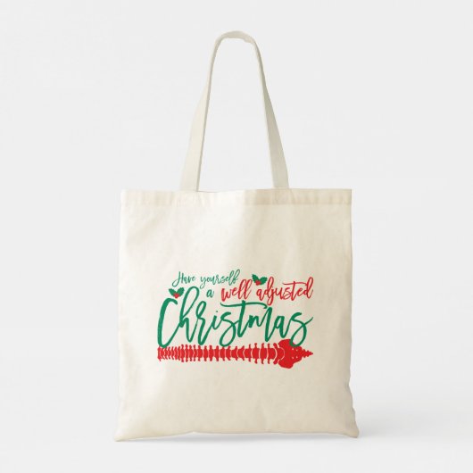 Goed aangepaste kerstchiropraktijk tote bag (Achterkant)