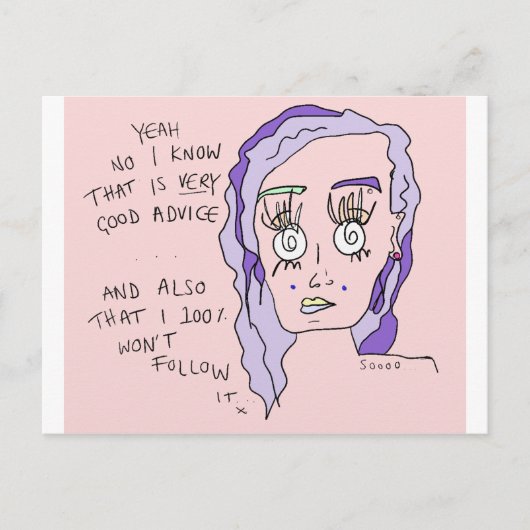 Goed advies | Afdrukken Briefkaart | #overhear (Voorkant)