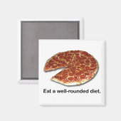 Goed afgeronde Diet Square Magnet Magneet (Voorkant / Achterkant)